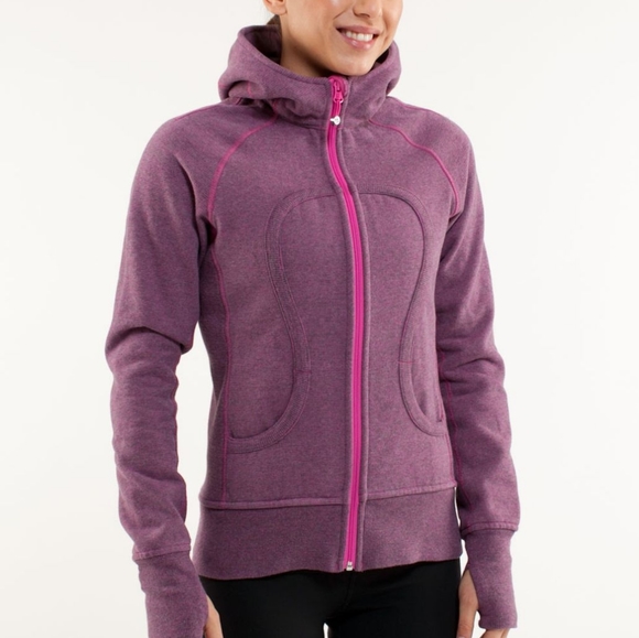 lululemon athletica Jackets & Blazers - Lululemon Athletica Dewberry Wee Stripe Scuba Hoodie Jacket